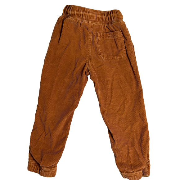 Oshkosh Bgosh Corduroy Pants Boys 3T Brown 100% Cotton Drawstring Fall Staple - Picture 2 of 4